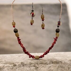 Artisan Coral Necklace Set